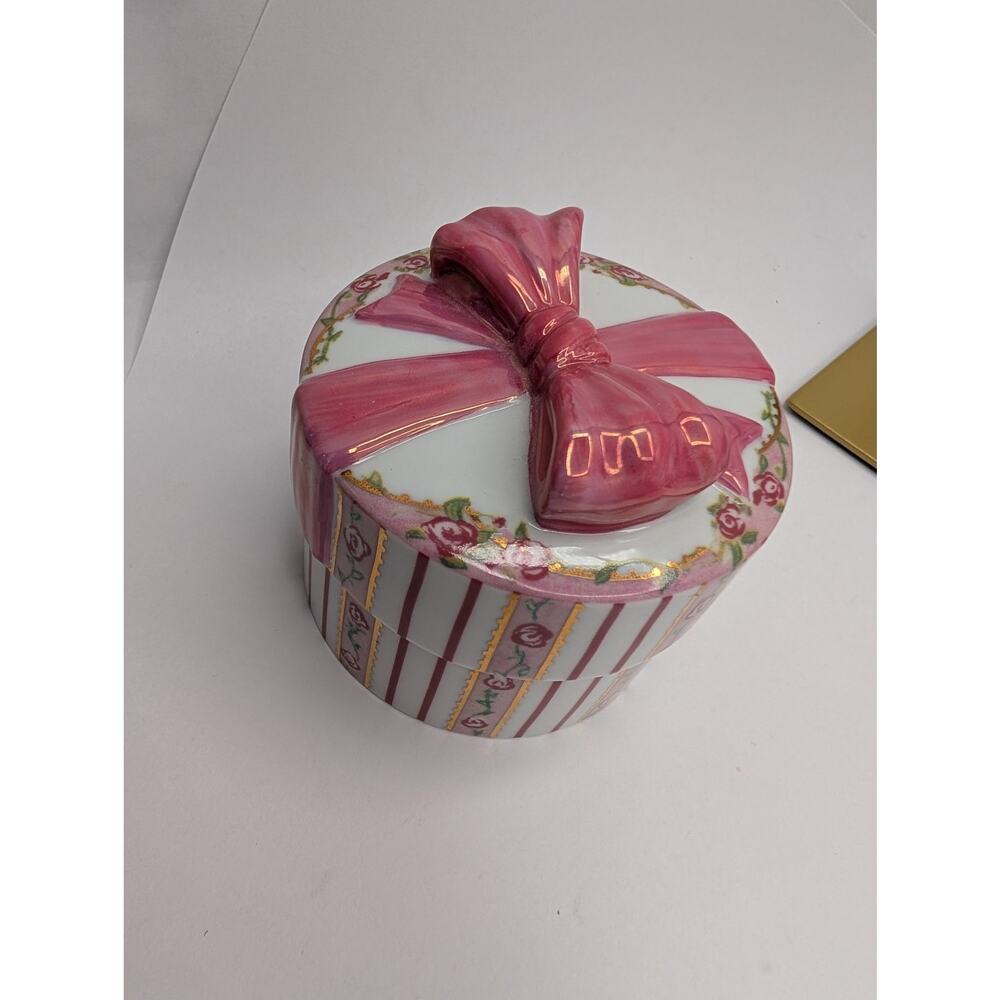 Ardleigh Elliott Always My Daughter Music Box Porcelain Gift Bow Floral 1999